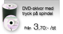 DVD-skivor på spindel